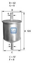 Ufi 3152900 - FILTRO CARBURANTE INYECC.