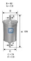 Ufi 3171800 - FILTRO CARBURANTE INYECC.