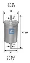 Ufi 3174700 - FILTRO CARBURANTE INYECC.