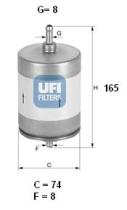 Ufi 3181700 - FILTRO CARBURANTE INYECC.