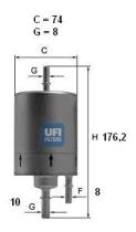 Ufi 3183100 - FILTRO CON REG.6BAR