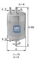 Ufi 3183400 - FILTRO CARBURANTE INYECC.