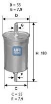 Ufi 3184200 - FILTRO CARBURANTE INYECC.