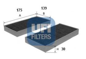 Ufi 5410400 - FILTRO AIRE HAB.CARB.ACT.(PRECIO UNITARIO X 2 UDS)