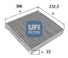 Ufi 5411200 - FILTRO AIRE HAB.CARB.ACT.