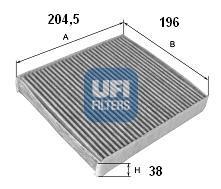 Ufi 5411300 - FILTRO AIRE HAB.CARB.ACT.