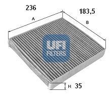 Ufi 5411500 - FILTRO AIRE HAB.CARB.ACT.