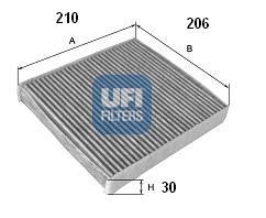 Ufi 5412200 - FILTRO AIRE HAB.CARB.ACT.