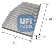 Ufi 5412400 - FILTRO AIRE HAB.CARB.ACT.