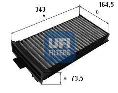 Ufi 5412500 - FILTRO AIRE HAB.CARB.ACT.