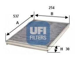 Ufi 5412800 - FILTRO AIRE HAB.CARB.ACT.