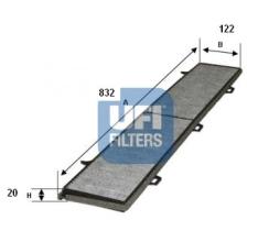 Ufi 5415400 - FILTRO AIRE HAB.CARB.ACT.