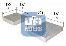 Ufi 5416400 - FILTRO HABITACULO CARBON ACT.