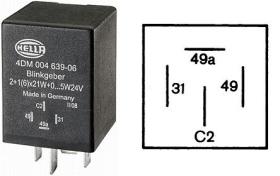 Hella 4DM004639061 - INTERM.24V 2+1X21+5W