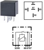 Hella 4RA933791081 - RELE DE TRABAJO 24V 20A S/SOPORTE