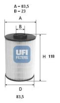 Ufi 2603700 - FILTRO CARBURANTE