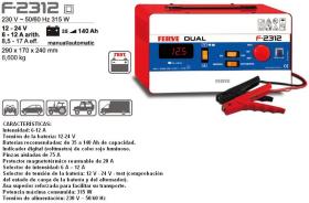 Ferve F2312 - CARGADOR DUAL MIN.35AH MAX.140AH 6-12 A 12-24 V