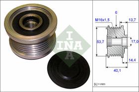 LUK - INA - FAG 535020210 - POLEA LIBRE DE ALTERNADOR