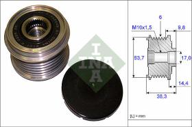 LUK - INA - FAG 535020310 - POLEA LIBRE DE ALTERNADOR