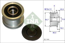 LUK - INA - FAG 535020410 - POLEA LIBRE DE ALTERNADOR