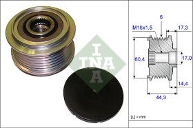 LUK - INA - FAG 535020710 - POLEA LIBRE DE ALTERNADOR