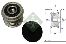 LUK - INA - FAG 535021610 - POLEA LIBRE DE ALTERNADOR