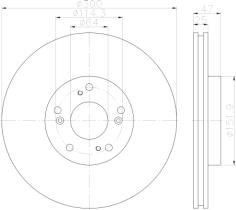 Blue Print ADH24391 - DISC.FRENO HONDA PKW