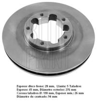  ADN143131 - DISCO DE FRENO DELANTEROS  NISSAN PKW
