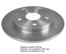  ADT343262 - DISCO DE FRENO TRASERO TOYOTA PKW