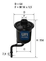 Ufi 3191400 - FILTRO DE COMBUSTIBLE