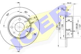 Icer 78BD40702 - DISCO DE FRENO TRASEROS