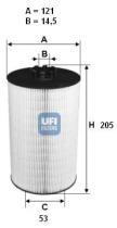 Ufi 2509700 - FILTRO ACEITE