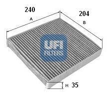 Ufi 5417800 - FILTRO AIRE HAB.CARB.ACT.