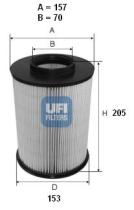 Ufi 2767500 - FILTRO AIRE