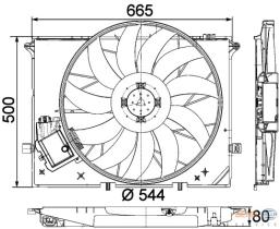 Hella 8EW351040091 - VENT.RAD.MB CL-/S-/SL-CL.