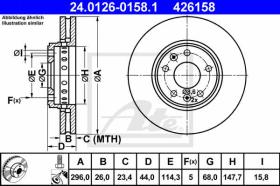 ATE FRENOS 426158 - DISCO FRENO RENAULT GRAND SCENIC(JZ