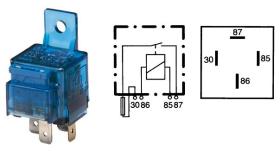 Hella 4RA003530042 - RELE TRABAJO 12V 25A 4P C/S C/F