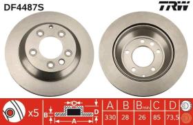 TRW DF4487S - DISCO DE FRENO TURISMO