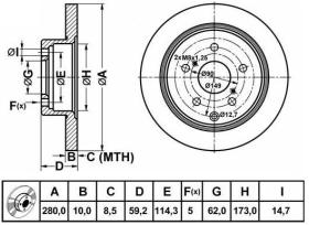 BREMBO 08A71410 - DISCOS DE FRENO TRASEROS