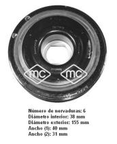 Metalcaucho 05651 - POLEA CIGÜEÑAL RENAULT-NISSAN 2.0DC