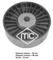 Metalcaucho 05683 - RODILLO TENSOR CORREA ALT FIAT 1.9J