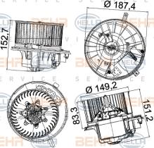 Hella 8EW351043221 - SOPLADOR HAB.VW GOLF V/VI