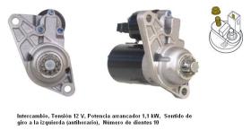 Cevam 3016 - MOTOR DE ARRANQUE AUDI-SKODA-VW A2-FABIA-GOLF-POLO