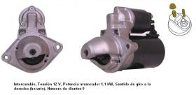 Cevam 3141 - MOTOR DE ARRANQUE OPEL AGILA-ASTRA-CORSA-MERIVA