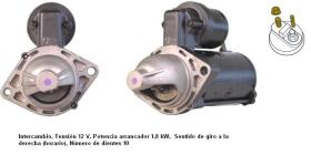 Cevam 3142 - MOTOR DE ARRANQUE OPEL ASTRA-CORSA 1.3 CDTI
