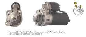 Cevam 3461 - MOTOR DE ARRANQUE FORD-MAZDA COURRIER-ESCORT-FIEST