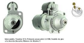 Cevam 3570 - MOTOR DE ARRANQUE OPEL-VAUXHALL FRONTERA-OMEGA-REK