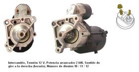 Cevam 3609 - MOTOR DE ARRANQUE FIAT-PSA-SUZUKI EVASION-ULYSSE-Z