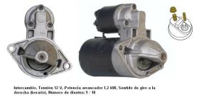 Cevam 3620 - MOTOR DE ARRANQUE OPEL-VAUXHALL ASTRA-CORSA-TIGRA-