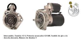 Cevam 3811 - MOTOR DE ARRANQUE SEAT-VOLKSWAGEN AROSA-IBIZA-INCA